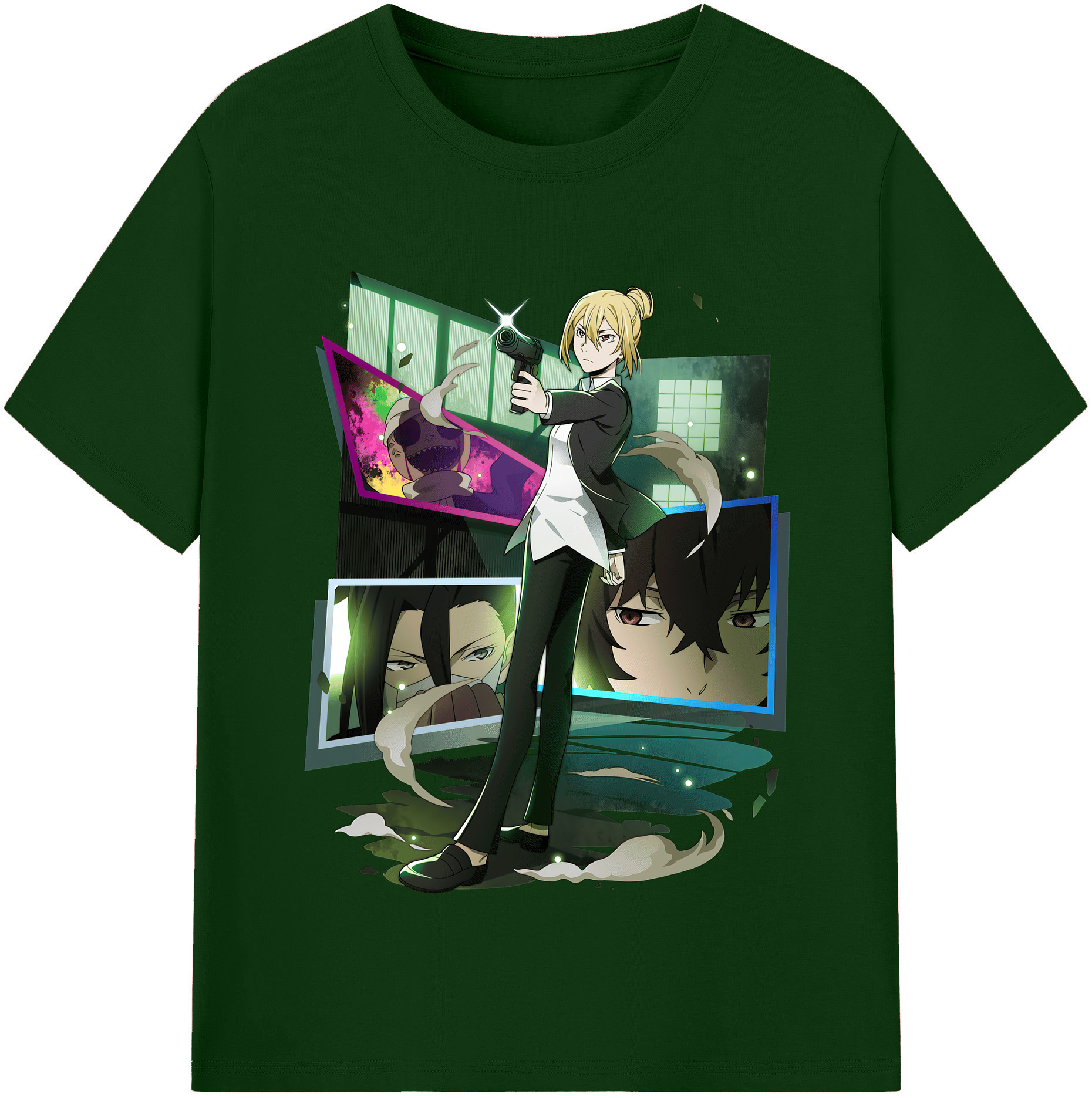 （画像用） 文豪ストレイドッグス Bungo Stray Dogs 綿100％半袖Tシャツ（フロントプリント）